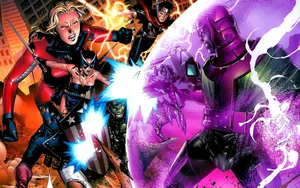 New Avengers Team In Action Wallpaper