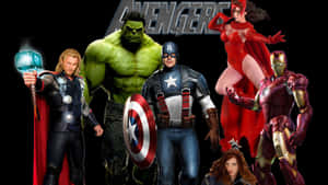 New Avengers Team United In Action Wallpaper