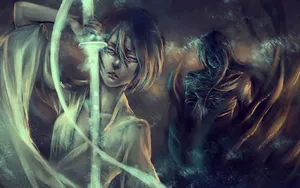 New Bleach Rukia Ichigo Artwork Wallpaper