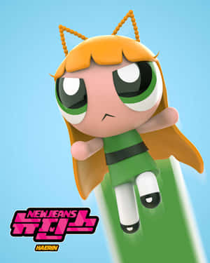 New Jeans Powerpuff Girls Haerin Character Wallpaper