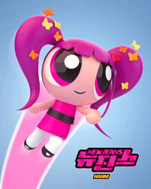 New Jeans Powerpuff Girls Hanni Flying Wallpaper