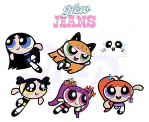 New Jeans Powerpuff Girls Mashup Wallpaper