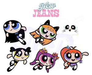 New Jeans Powerpuff Girls Mashup Wallpaper
