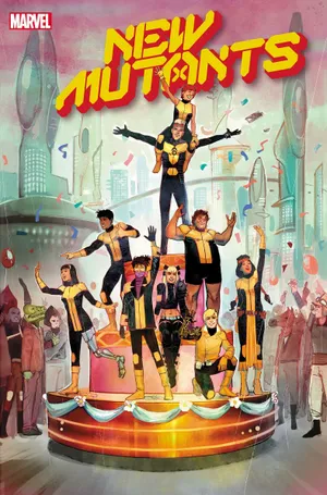 New Mutants Superhero Team Posing In Action Wallpaper