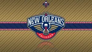 New Orleans Pelicans Brown Diagonal Pattern Wallpaper