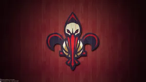 New Orleans Pelicans Red Wood Planks Wallpaper