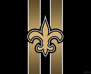 New Orleans Saints Logo In Stripes Wallpaper
