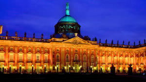 New Palace Potsdam At Night Wallpaper