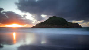 New Plymouth Coastal Sunset Wallpaper