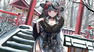 New Year Sakamata Aesthetic Anime Art Desktop Wallpaper