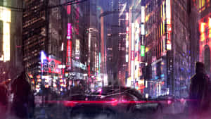 New Year’s Eve In Cyberpunk Night City Wallpaper