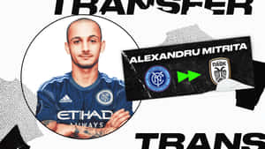 New York City Fc Footballer Alexandru Mitrita Graphic Art Wallpaper