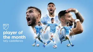 New York City Fc Footballer Valentin Castellanos Graphic Art Wallpaper