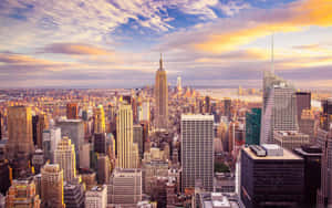 New York City Skyline Dusk Wallpaper