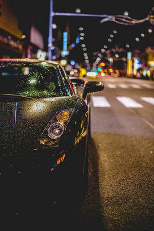 New York Hd Car On Bright Street Wallpaper