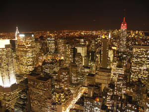 New York Hd Gleaming Buildings Wallpaper