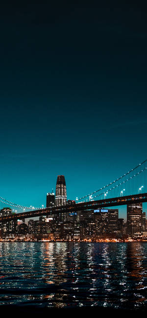 New York Hd Iphone Sparkling At Night Wallpaper