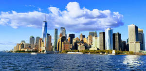 New York Hd Skyline Over Hudson Wallpaper