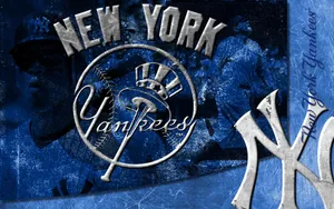 New York Yankees Logo Collage Art Wallpaper