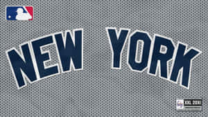 New York Yankees Logo On A Mesh Background Wallpaper