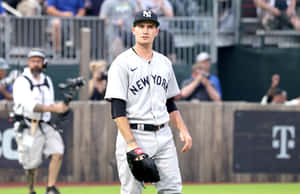 New York Yankees Pitcher On Field Wallpaper