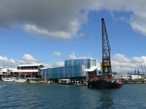 New Zealand Maritime Museumand Harbor Wallpaper