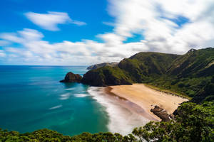 New Zealand Piha Beach 4k Sky Wallpaper