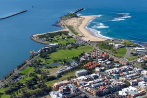 Newcastle Australia Coastline Aerial View Wallpaper