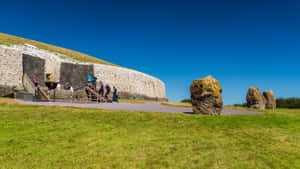 Newgrange On Clear Blue Sky Wallpaper