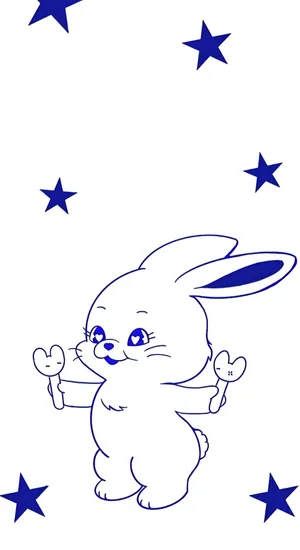 Newjeans Bunny Character Wallpaper