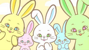 Newjeans Bunny Characters Wallpaper