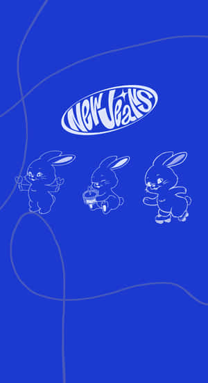 Newjeans Bunny Characters Wallpaper
