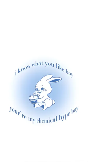 Newjeans Bunny Chemical Hype Wallpaper