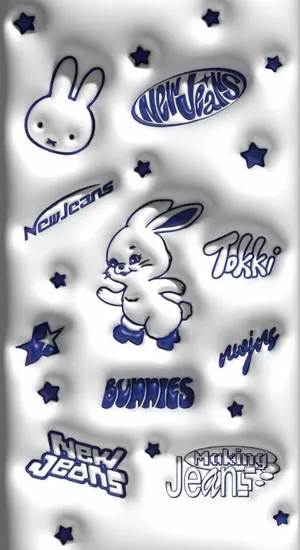 Newjeans Bunny Design Wallpaper