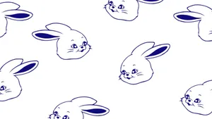 Newjeans Bunny Pattern Wallpaper