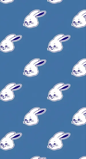 Newjeans Bunny Pattern Wallpaper