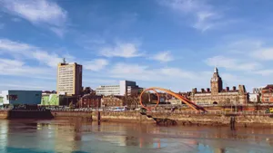 Newport Cityscape Riverfront Wallpaper