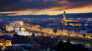 News Camping Ponte Vecchio Dusk Wallpaper