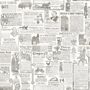 Newspaper Aesthetic Headlines And Illustrations Wallpaper