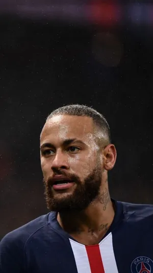Neymar Bearded Portrait P S G Jersey Wallpaper