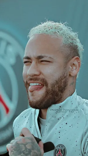 Neymar Blonde Hair Beard Style Wallpaper