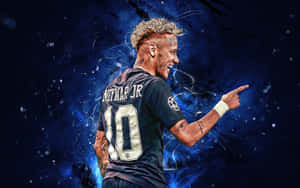 Neymar Ultra Hd Blue Effect Wallpaper
