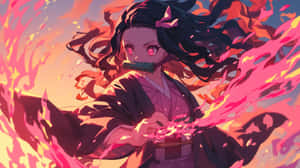 Nezuko Demon Form Artwork Wallpaper