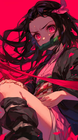 Nezuko Demon Form Artwork Wallpaper