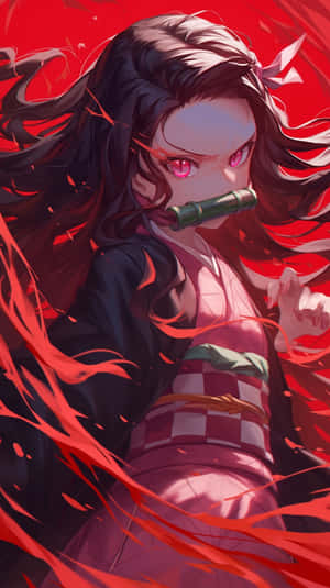 Nezuko Demon Form Artwork Wallpaper