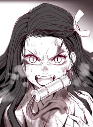 Nezuko Demon Form Artwork Wallpaper