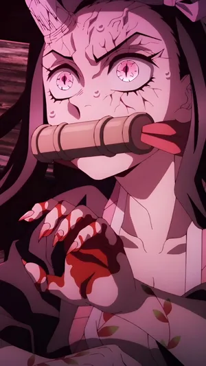 Nezuko Demon Transformation Anime Wallpaper