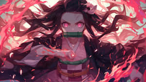 Nezuko Demon Transformation Art Wallpaper