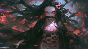 Nezuko Demon Transformation Art Wallpaper