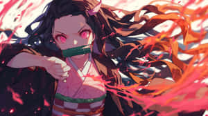 Nezuko Kamado Demon Transformation Art Wallpaper